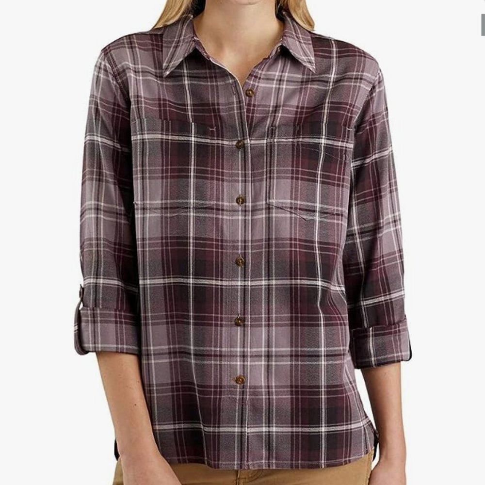 Carhartt Fairview Plaid Roll Tab Convertible Sleeve Western Fall Shirt-XL